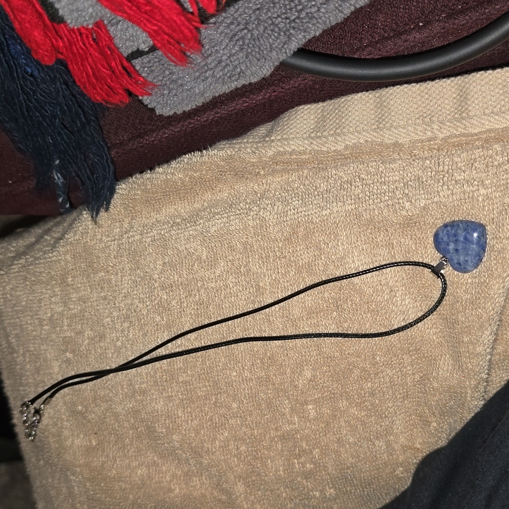 Sleek Blue Heart Necklace - Picture 3 of 4
